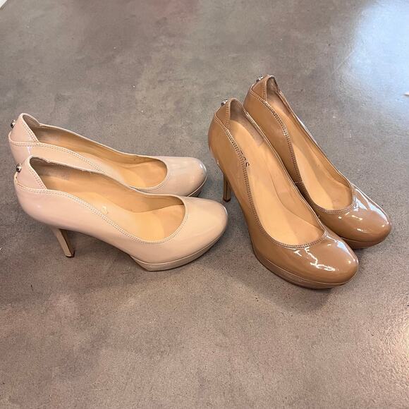 Guess Platform heels Beige Taupe womens Y2K shoes size 8.5 bundle - Picture 1 of 15